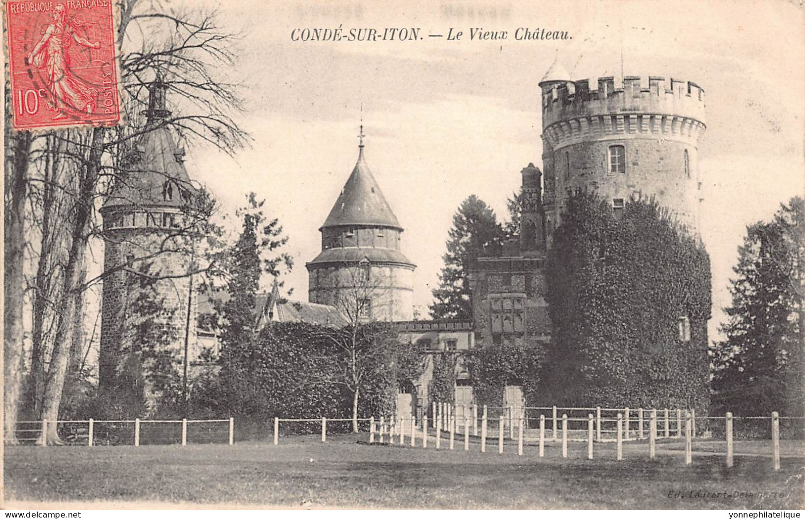 27 - EURE - Canton de BRETEUIL - CONDE SUR ITON - collection de 25 CPA Château - LOT 27-17G