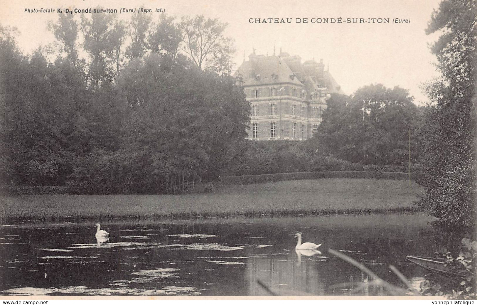 27 - EURE - Canton de BRETEUIL - CONDE SUR ITON - collection de 25 CPA Château - LOT 27-17G