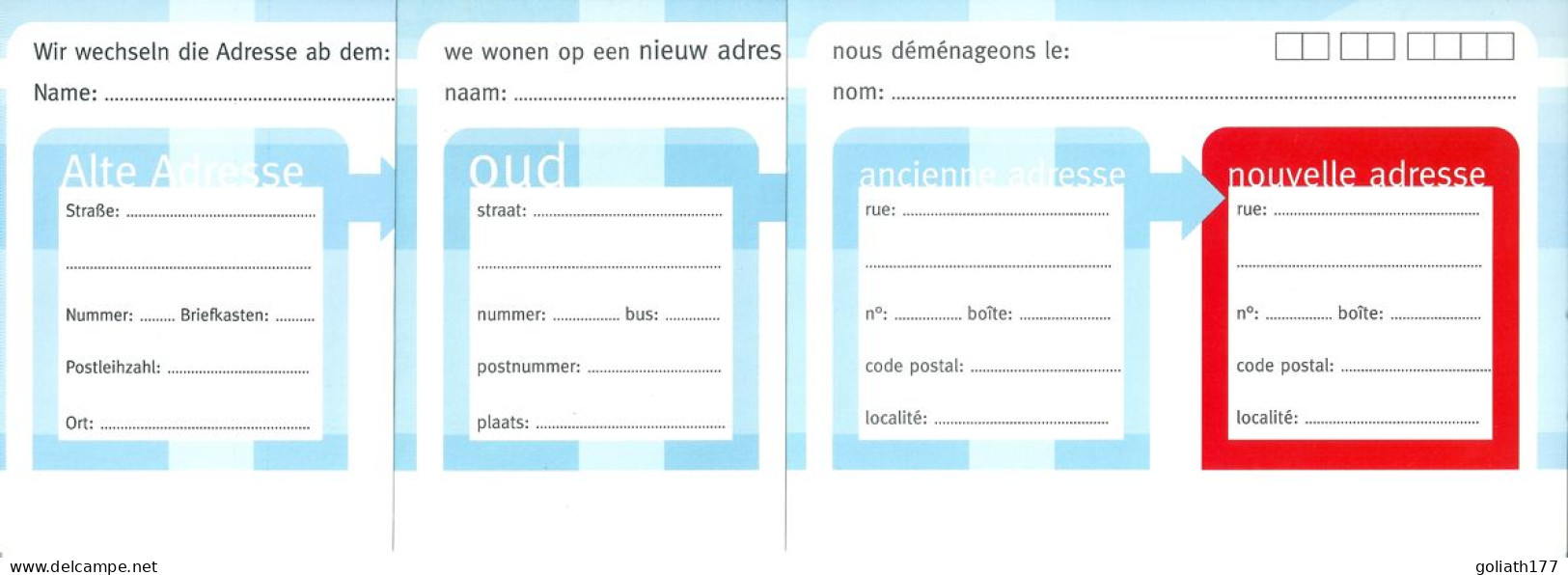 Adreswijziging 35 ** F-N-D - Adressenänderungen