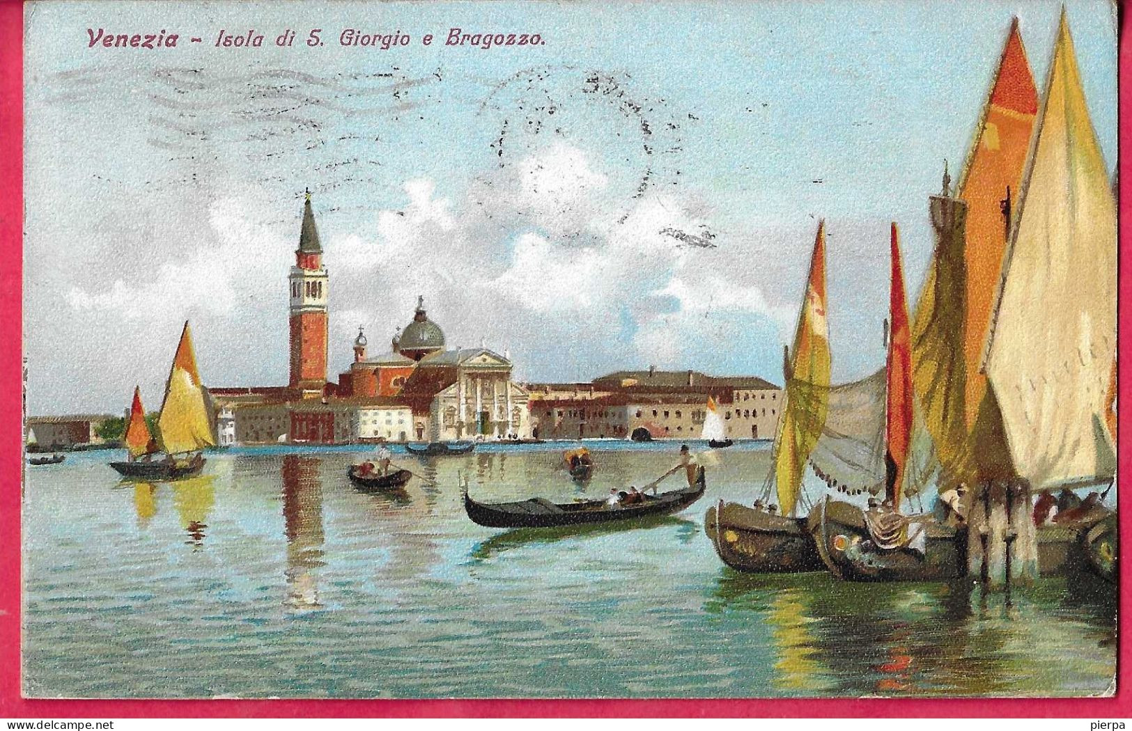 VENEZIA - ISOLA DI S.GIORGIO E BRAGOZZO- FORMATO PICCOLO - VIAGGIATA 1915 - Venezia (Venice)