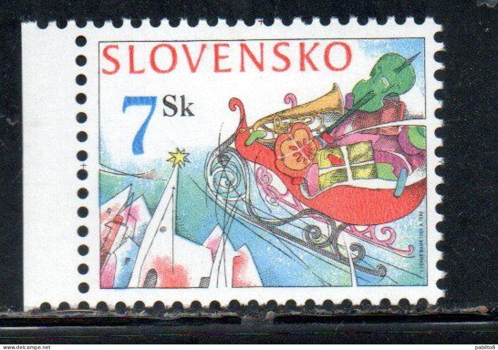 SLOVAKIA SLOVACCHIA SLOVENSKO 2003 CHRISTMAS NATALE NOEL WEIHNACHTEN NAVIDAD 7s MNH - Unused Stamps