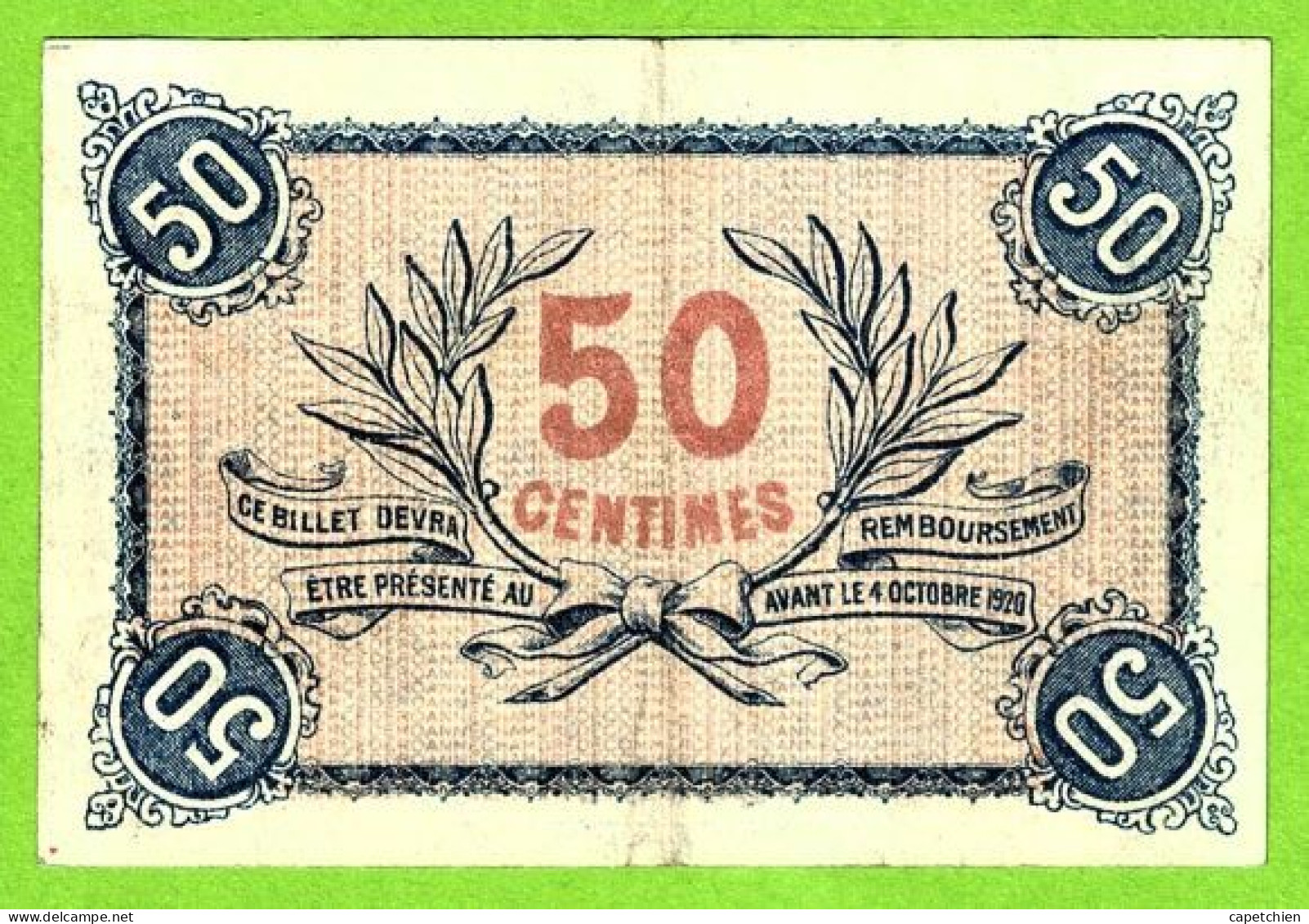 FRANCE / CHAMBRE De COMMERCE De ROANNE / 50 CENTIMES / 4 OCTOBRE 1915 / 353225 / SERIE - Handelskammer