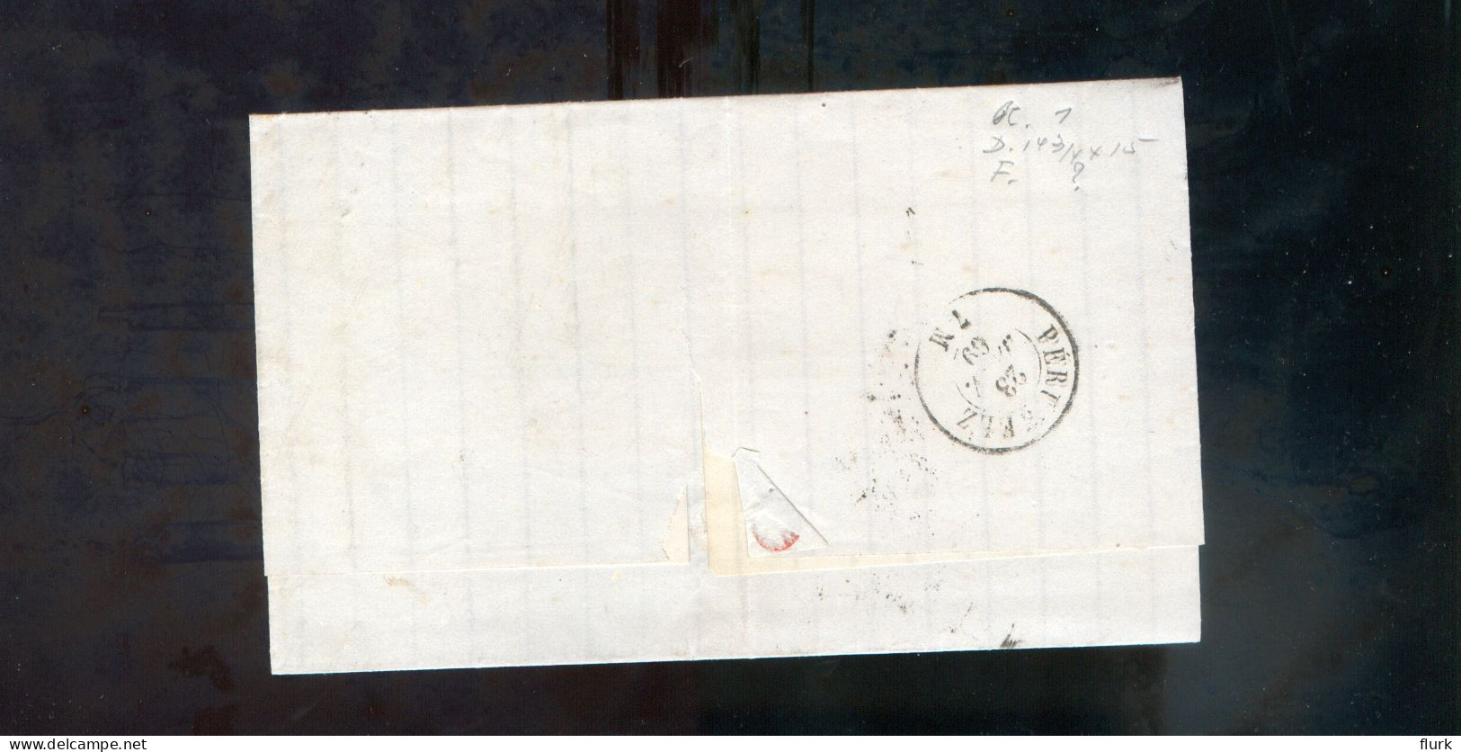 België OCB18 Gestempeld Op Brief Gand-Péruwelz 1869 Perfect (2 Scans) - 1865-1866 Linksprofil