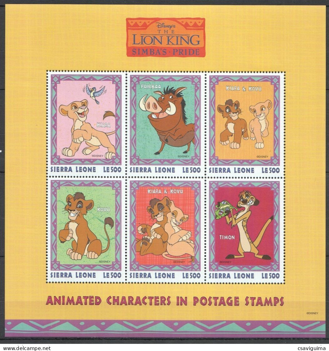 Sierra Leone - 1998 - Disney: The Lion King - Yv 2545/50 - Disney