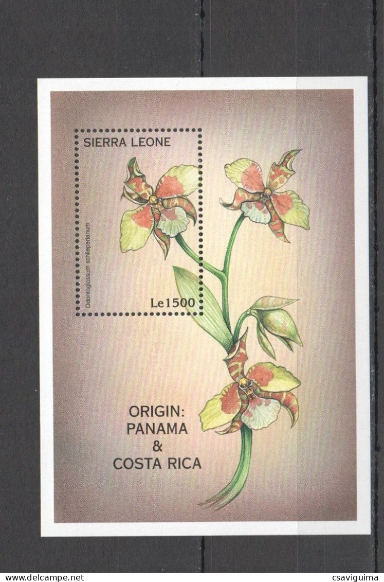 Sierra Leone - 1997 - Orchids - Yv Bf 376 - Orchideeën