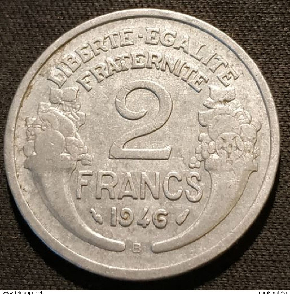 FRANCE - 2 FRANCS 1946 B - Morlon - Gad 538 - KM 886a.2 - 2 Francs