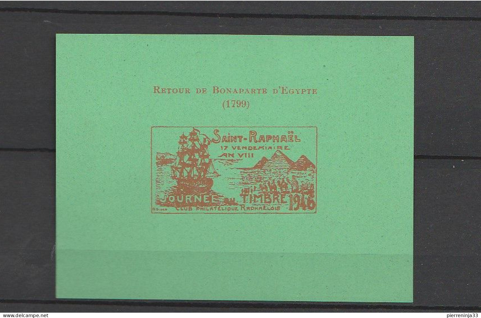 Bloc Vignette Saint Raphaël Journée Du Timbre 1946 , Neuf Sans Gomme, Recto-verso - Briefmarkenmessen