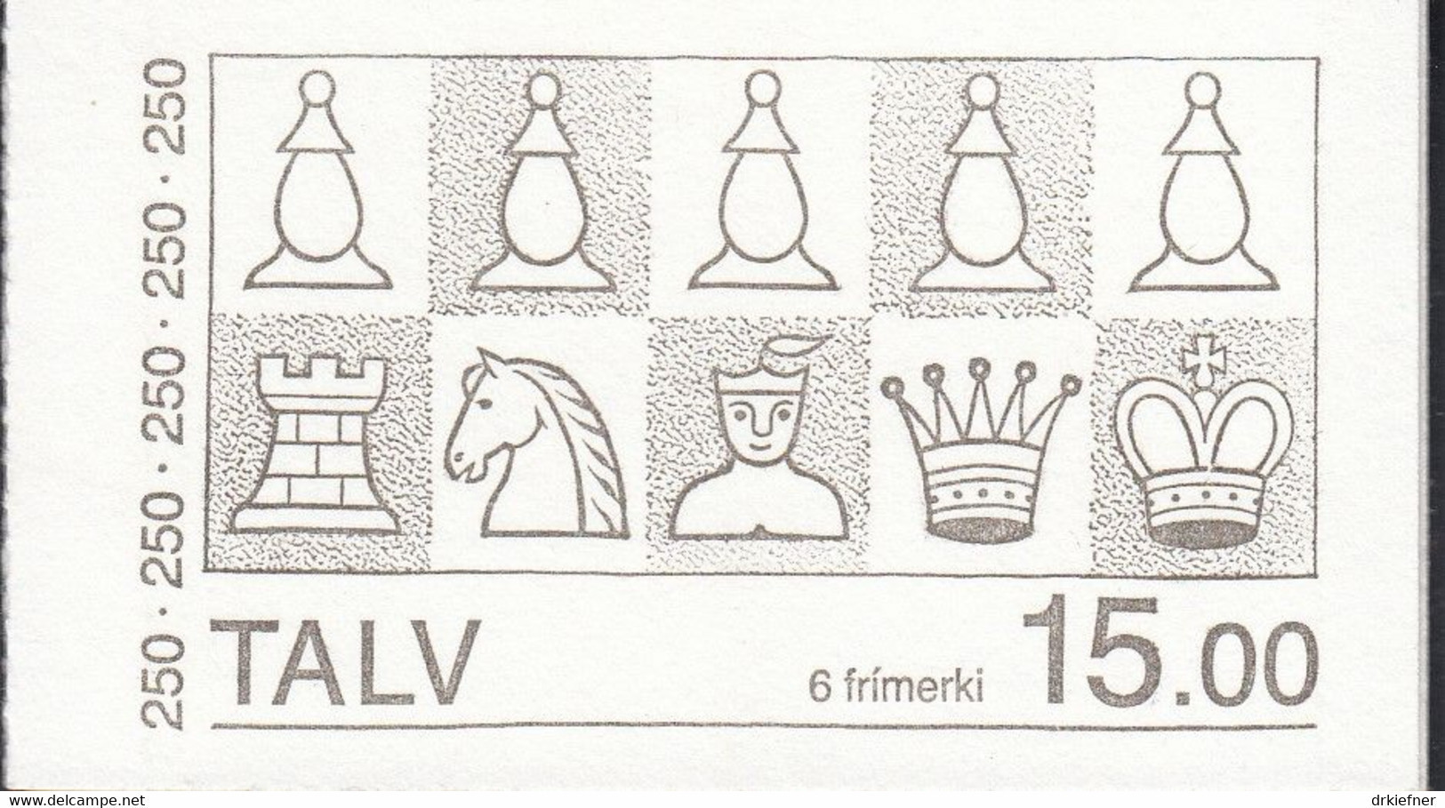 FÄRÖER Markenheftchen MH 1 Mit 3x 82-83, Gestempelt, Schachfiguren, 1983 - Isole Faroer