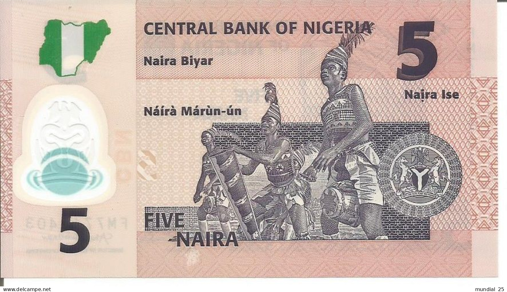 NIGERIA 5 NAIRA 2020 (POLYMER) - Nigeria