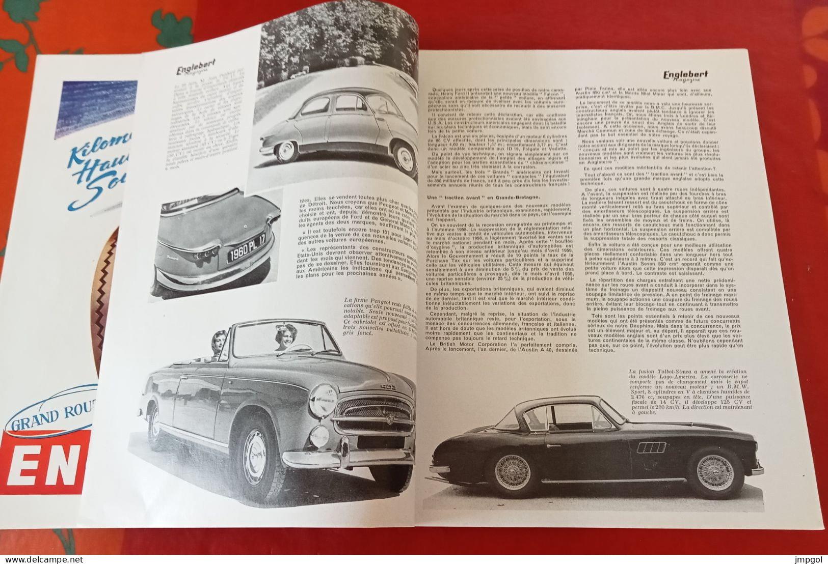 Englebert Magazine N°100 1959 Salon Auto Panhard Floride Dauphine Ariane Tourisme Beaujolais Cusset Paray Le Monial - Auto/Motorrad