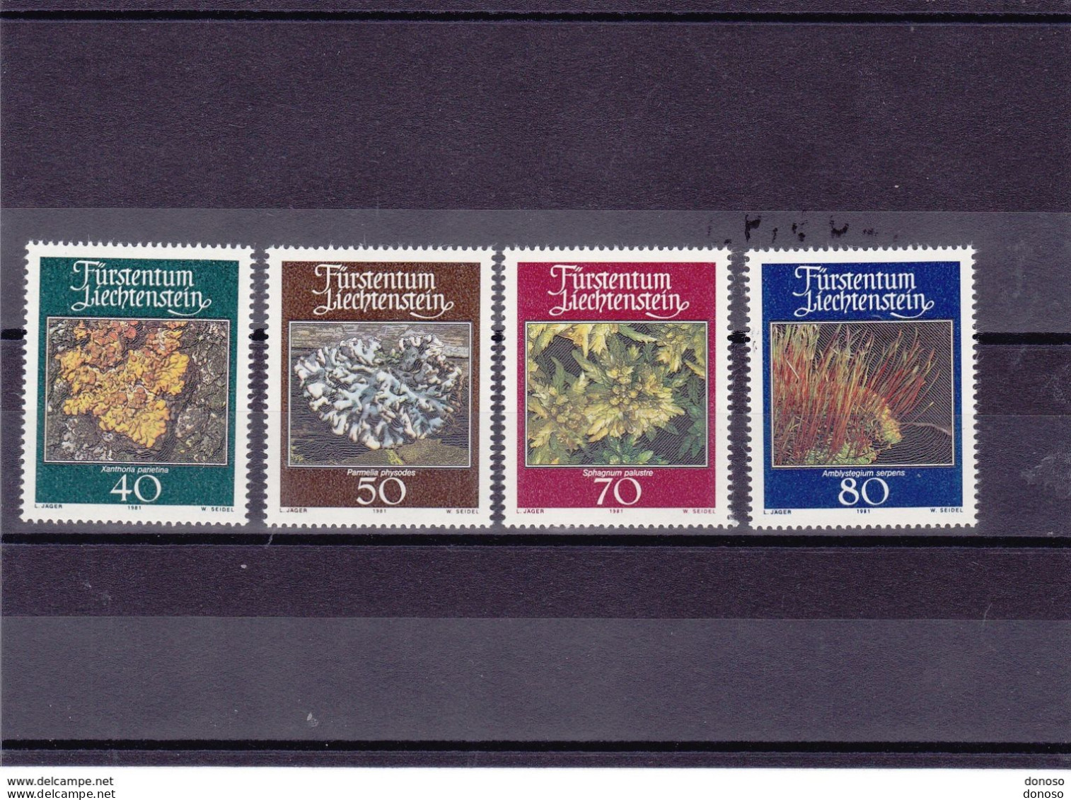 LIECHTENSTEIN 1981 MOUSSES LICHENS Yvert 717-720, Michel 776-779 NEUF** MNH Cote 4 Euros - Ungebraucht