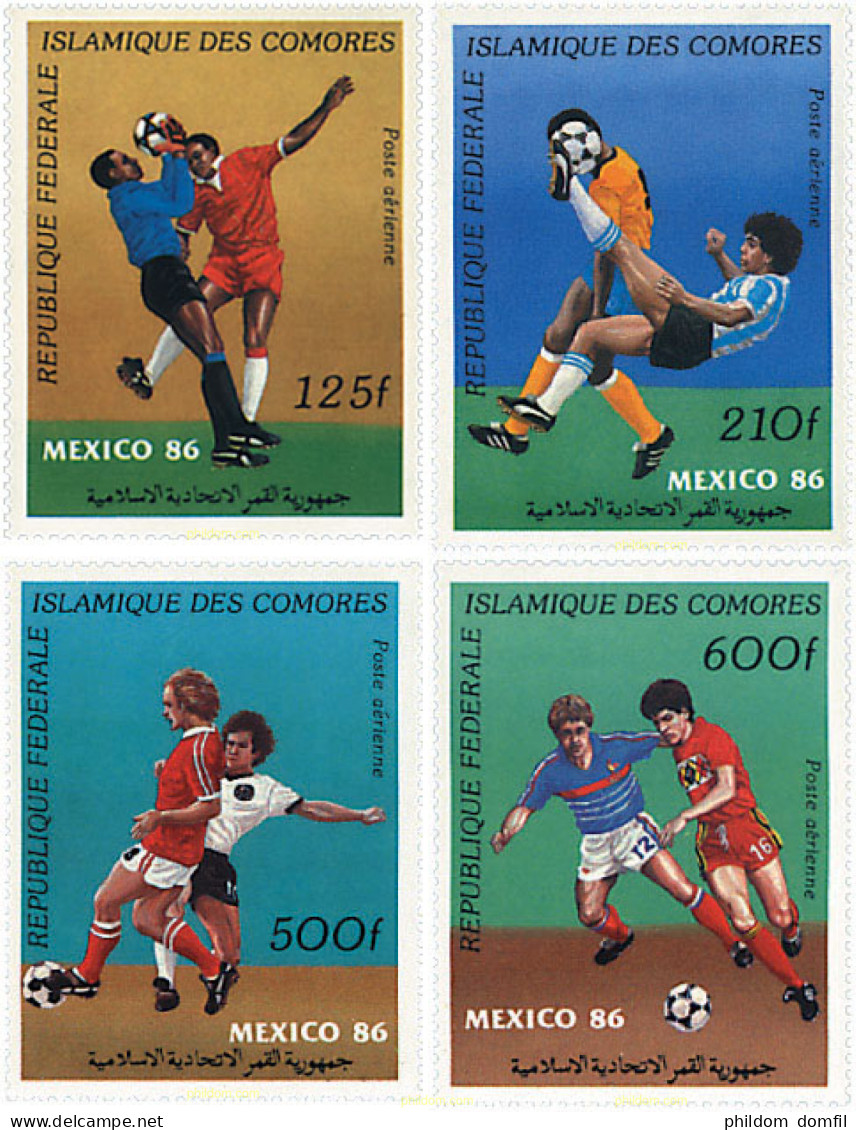 729439 HINGED COMORES 1986 COPA DEL MUNDO DE FUTBOL. MEXICO-86 - Comores (1975-...)