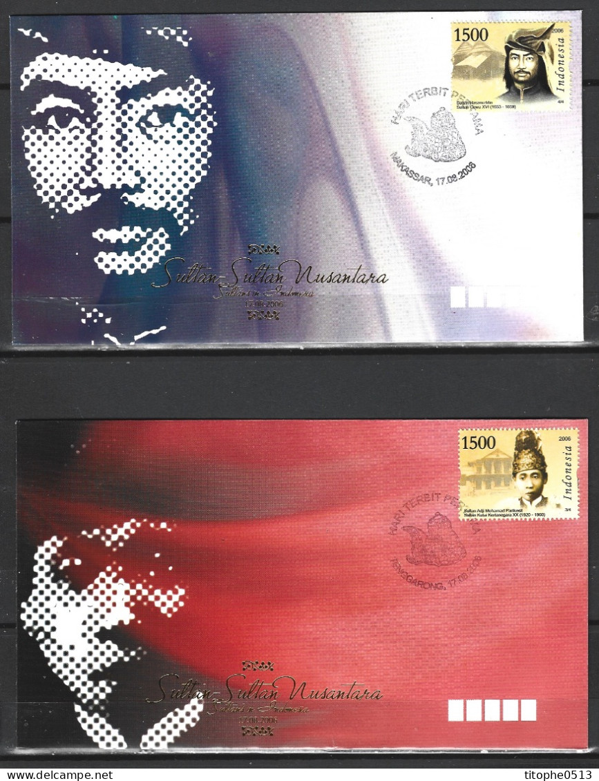 INDONESIE. N°2207-10 De 2006 Sur 4 Enveloppes 1er Jour. Sultans. - Indonesia