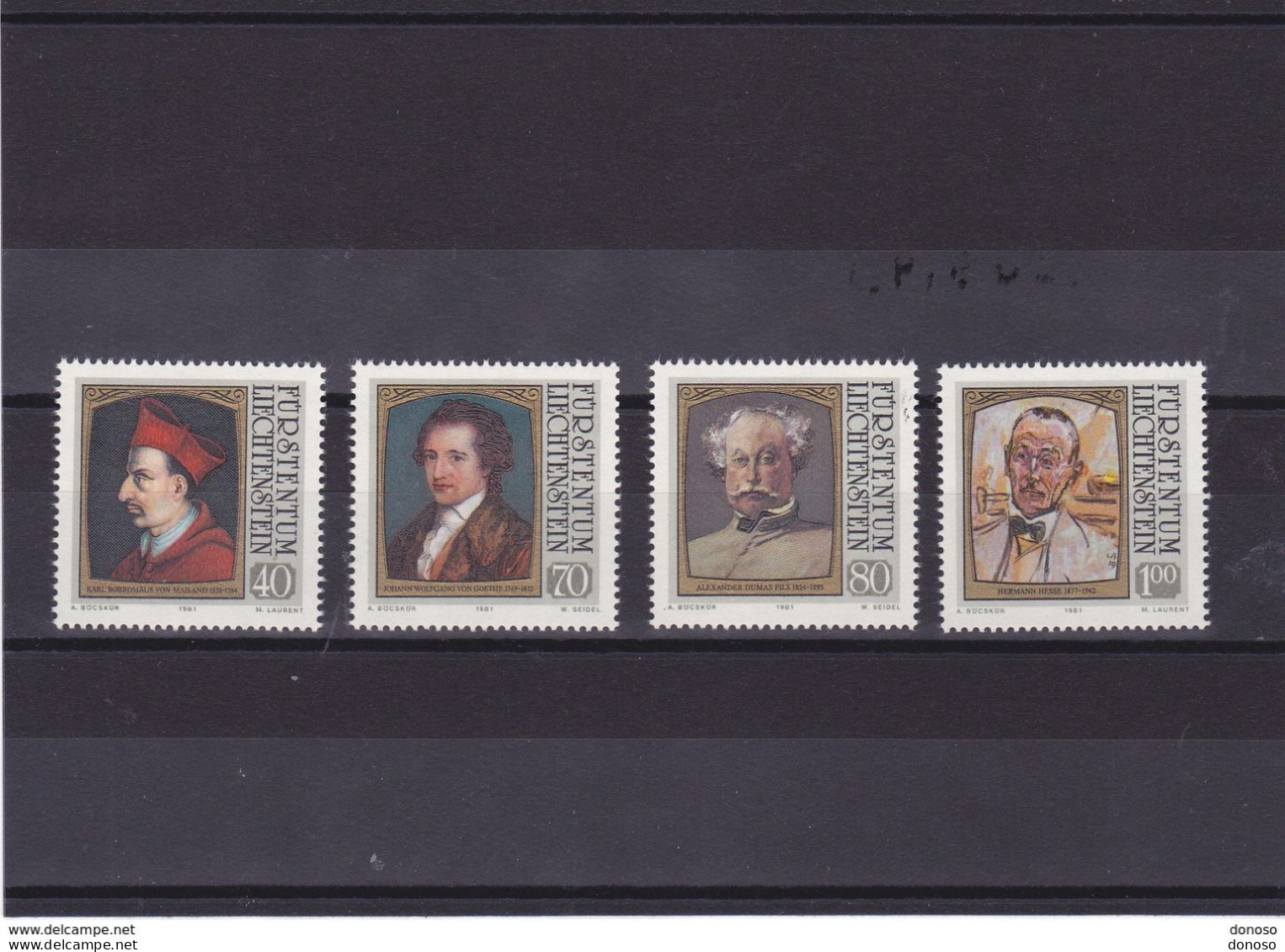 LIECHTENSTEIN 1981 PORTRAITS I  Yvert 725-728, Michel 784-787 NEUF** MNH Cote 4,50 Euros - Ongebruikt