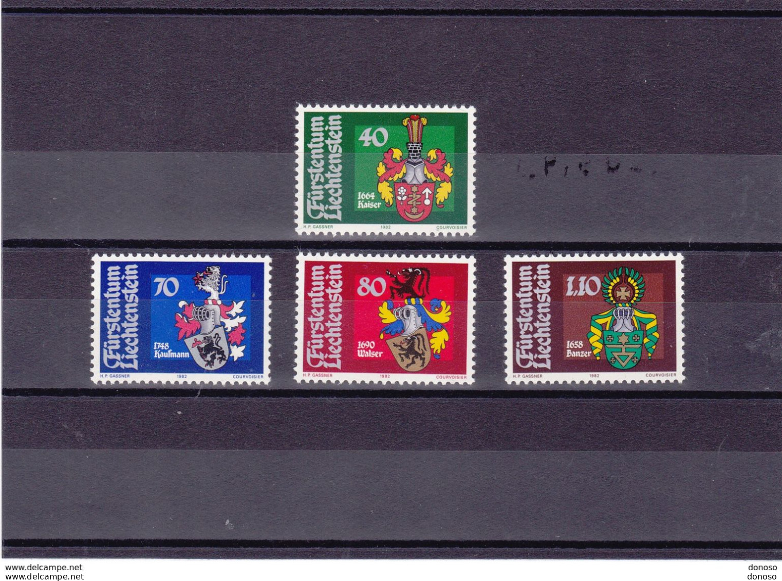 LIECHTENSTEIN 1982 ARMOIRIES III Yvert 734-737, Michel 793-796 NEUF** MNH Cote : 4,75 Euros - Unused Stamps
