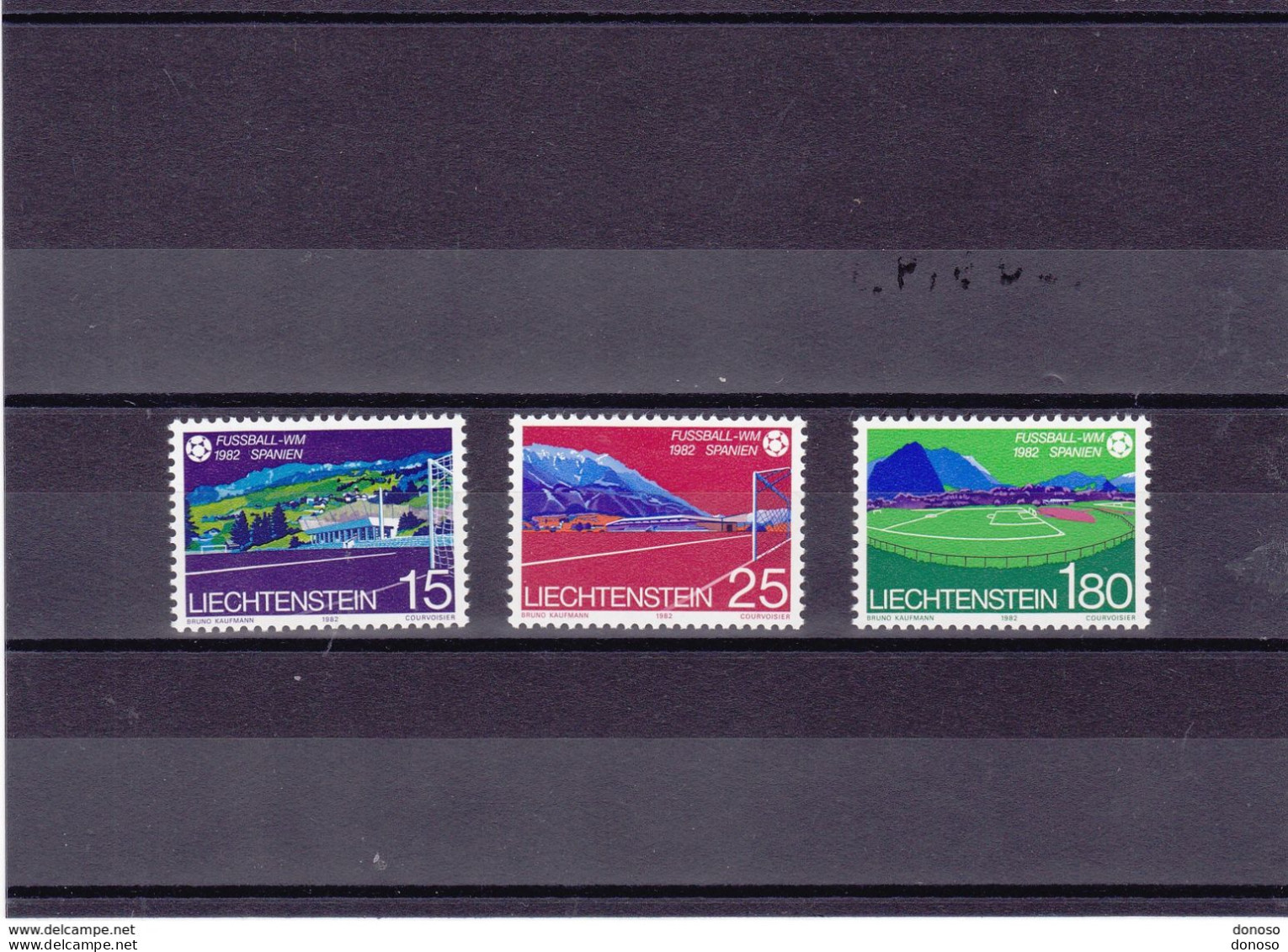 LIECHTENSTEIN 1982 FOOTBALL Yvert 740-742, Michel 799-801 NEUF** MNH Cote Yv 3,75 Euros - Unused Stamps