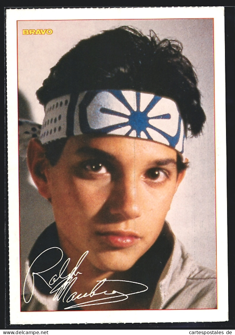 AK Schauspieler Ralph Macchio Als Karate Kid, Bravo-Autogrammkarte  - Acteurs