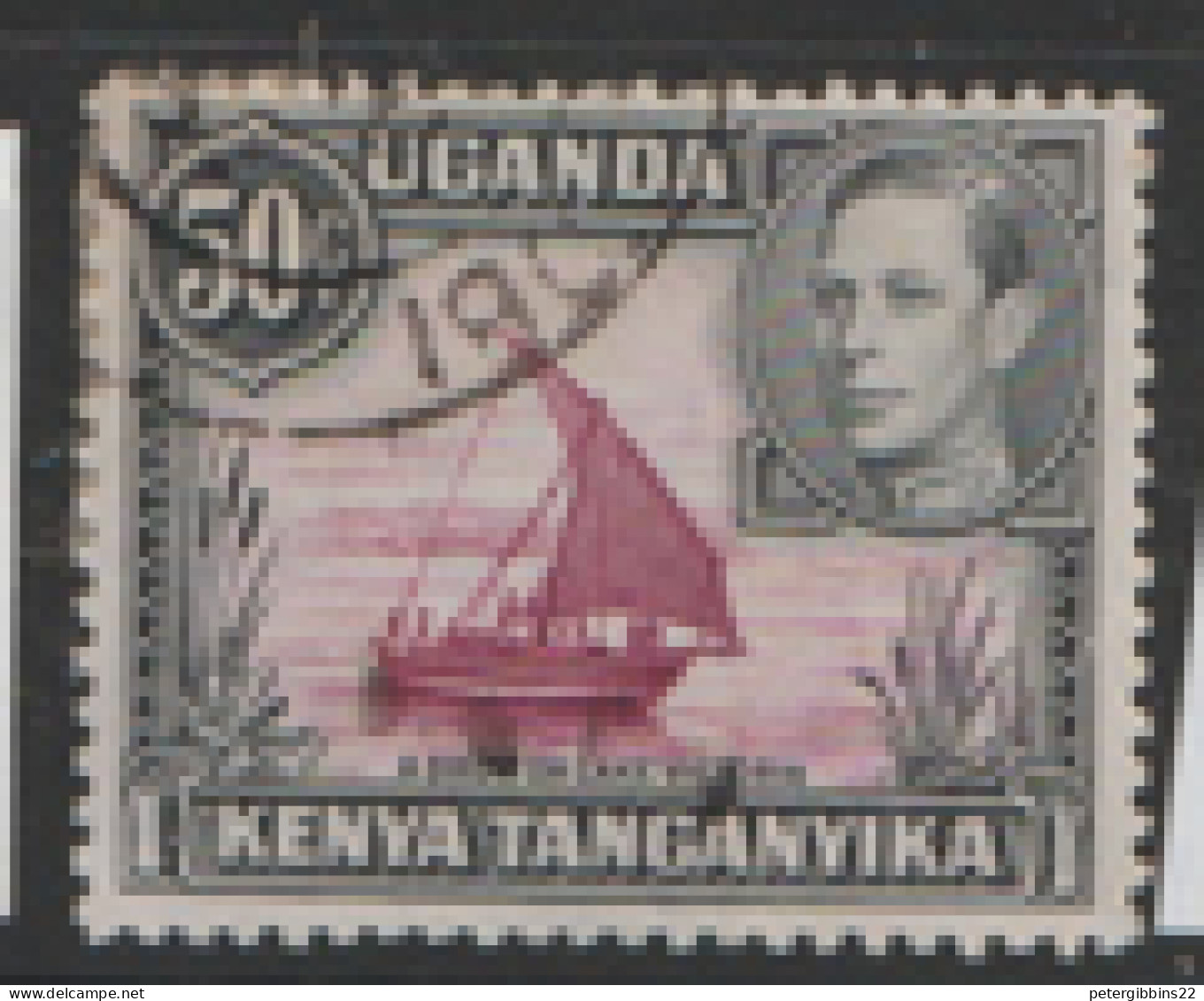 Kenya Uganda And Tanganyika  1938 SG 144e  50c  Perf 13x12.1/2  Fine Used - Kenya, Uganda & Tanganyika