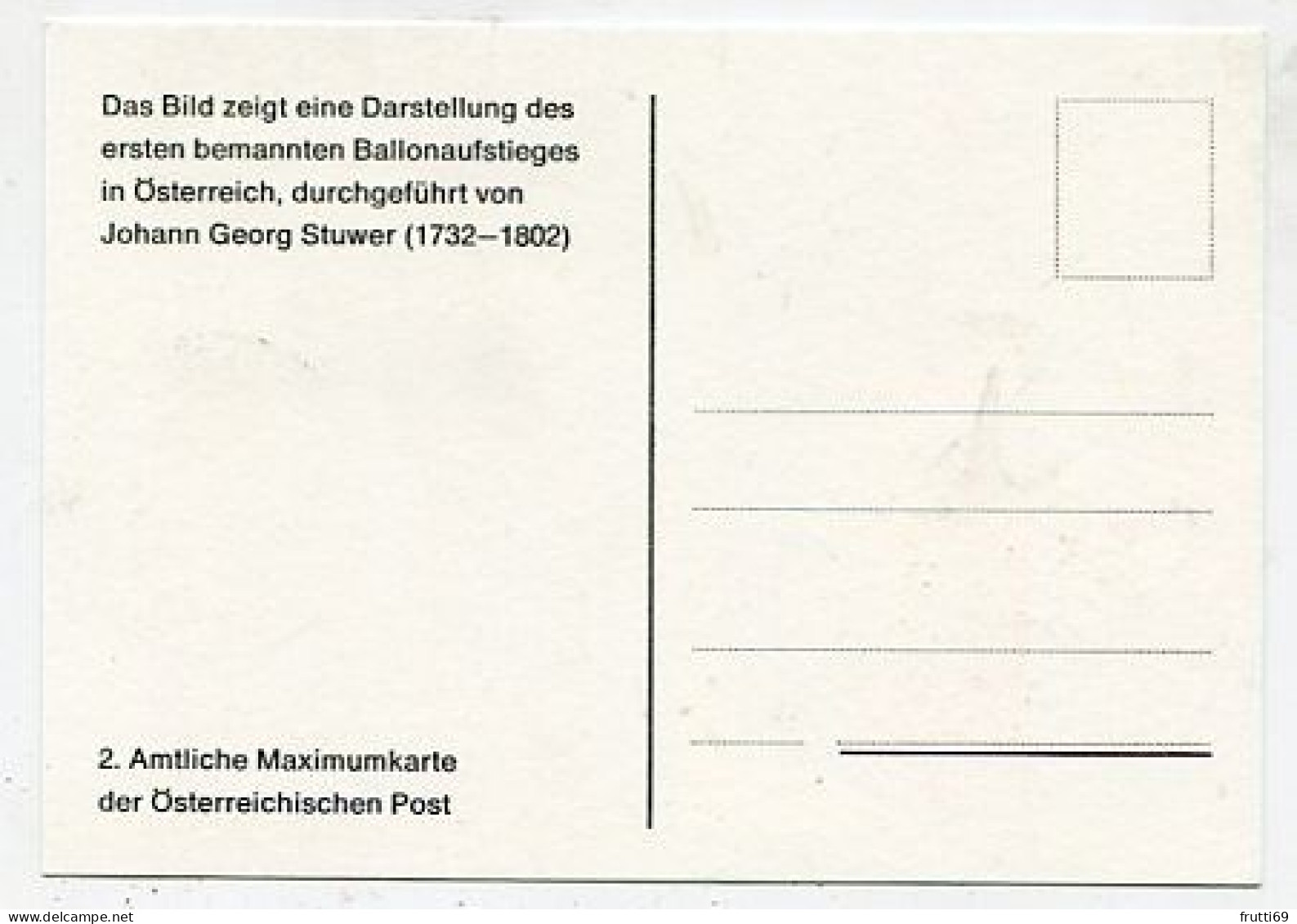 MC 213270 AUSTRIA - 200 Jahre Ballonfahrt In Österreich - Maximum Cards