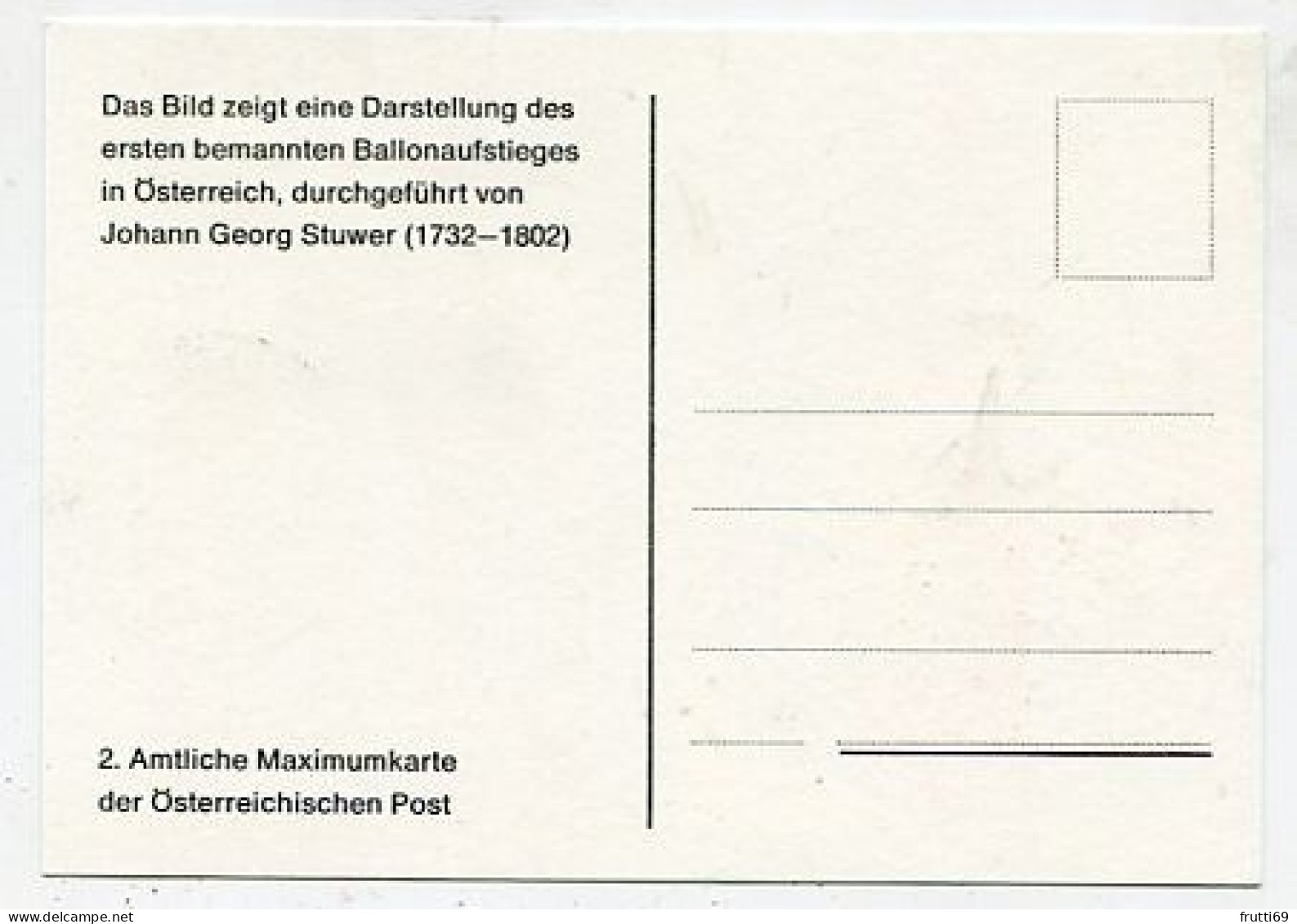 MC 213270 AUSTRIA - 200 Jahre Ballonfahrt In Österreich - Cartes-Maximum (CM)