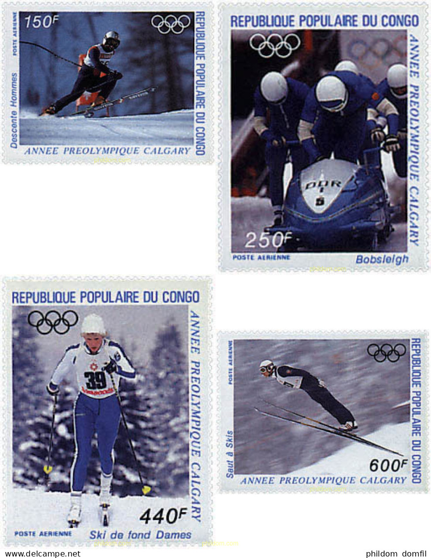 729443 HINGED CONGO 1986 15 JUEGOS OLIMPICOS INVIERNO CALGARY 1988 - Ungebraucht