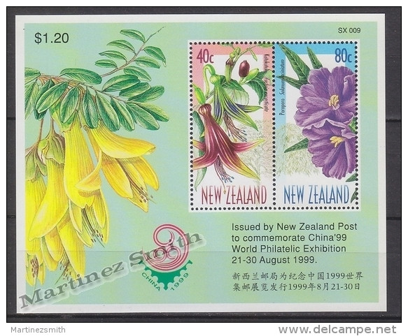 New Zealand - Nouvelle Zelande 1999 Yvert BF 135 China'99, International Philatelic Exhibition - Miniature Sheet - MNH - Ungebraucht