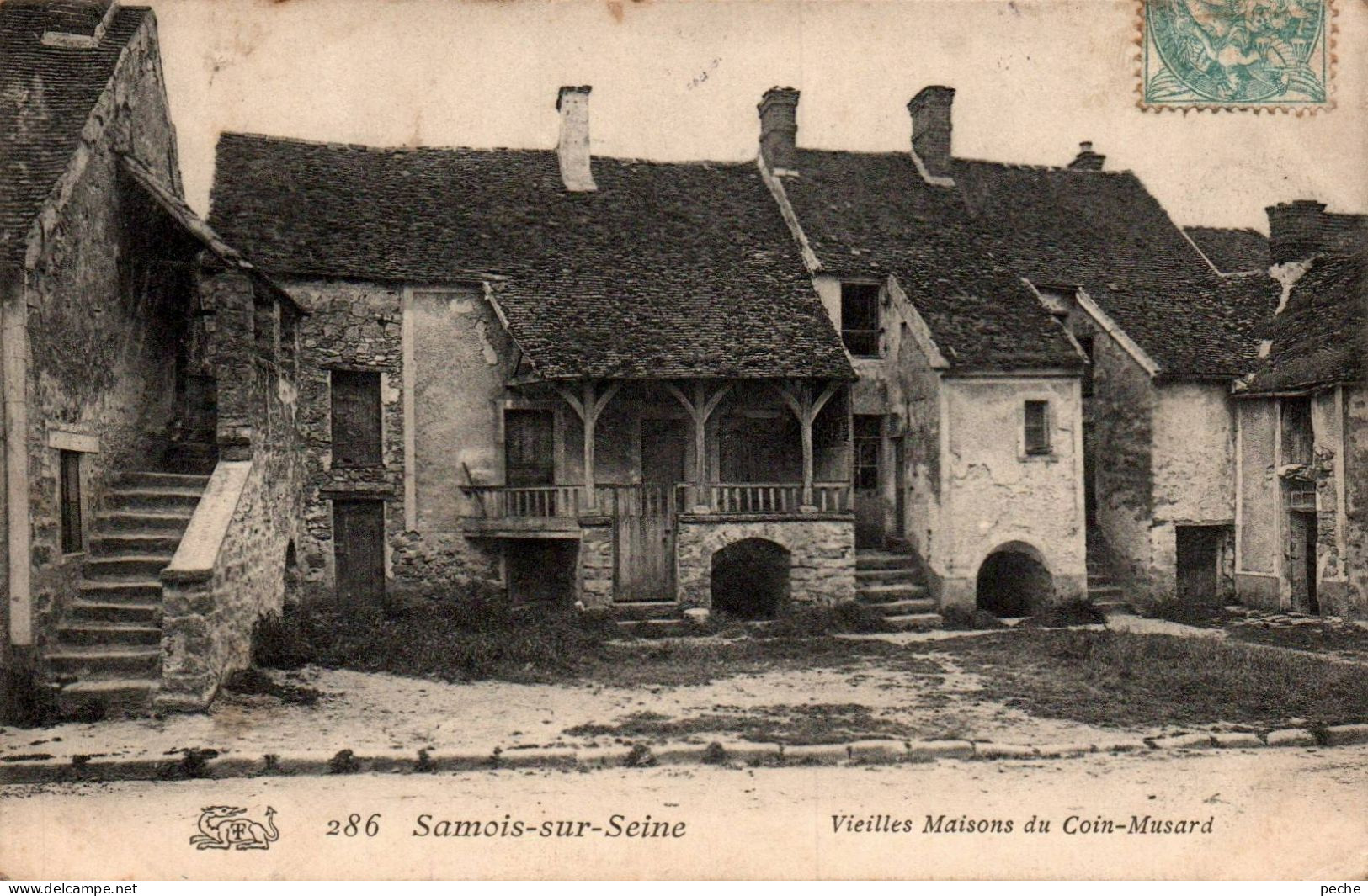 N°80 W -cpa Samois Sur Seine -vieilles Maisons Du Coin Massard- - Samois
