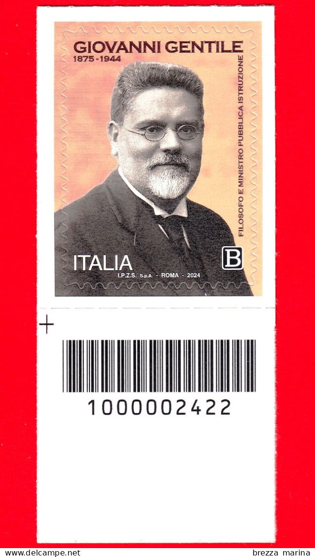 Nuovo - MNH - ITALIA - 2024 - 80 Anni Della Morte Di Giovanni Gentile, Filosofo - B - Barre 2422 - Code-barres