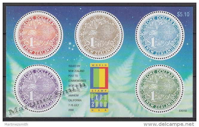 New Zealand - Nouvelle Zelande 2000 Yvert BF 140 USA Expo 2000 - Kiwi - Miniature Sheet - MNH - Nuovi