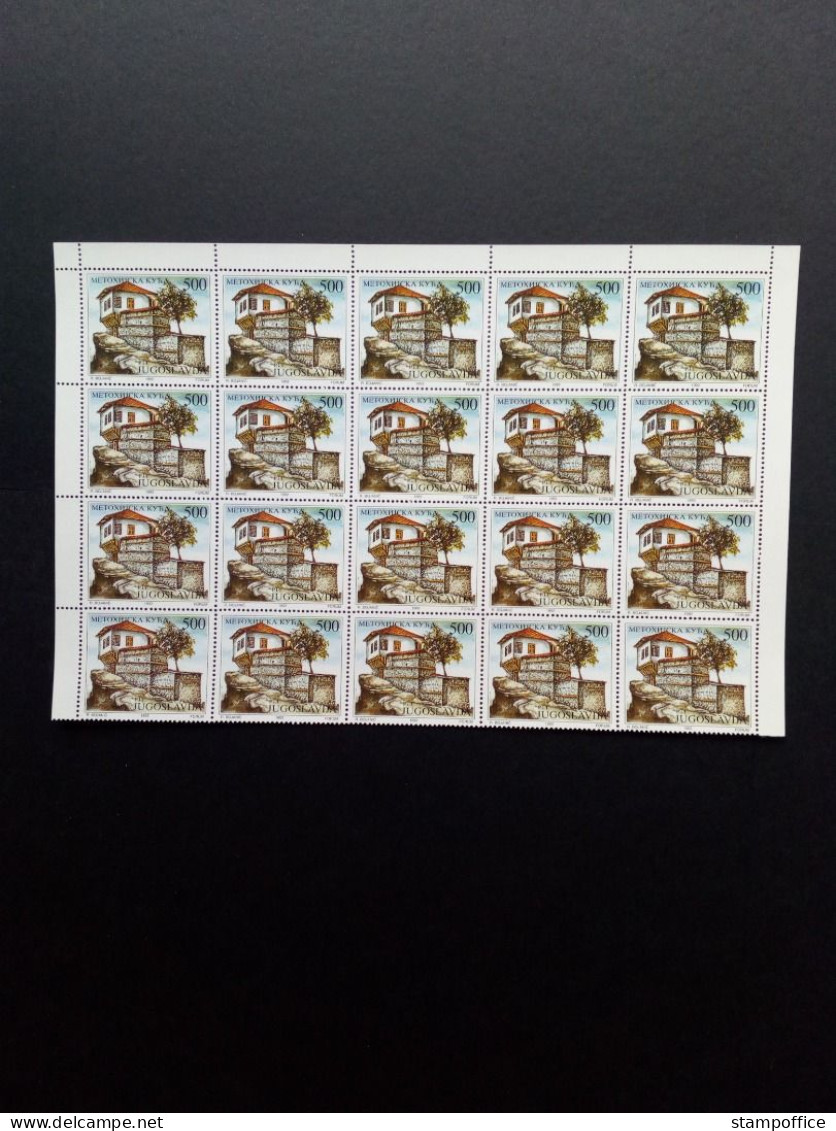 JUGOSLAWIEN MI-NR. 2574-2577 POSTFRISCH(MINT) BOGENTEIL(20) BAUERNHÄUSER 1992 - Unused Stamps
