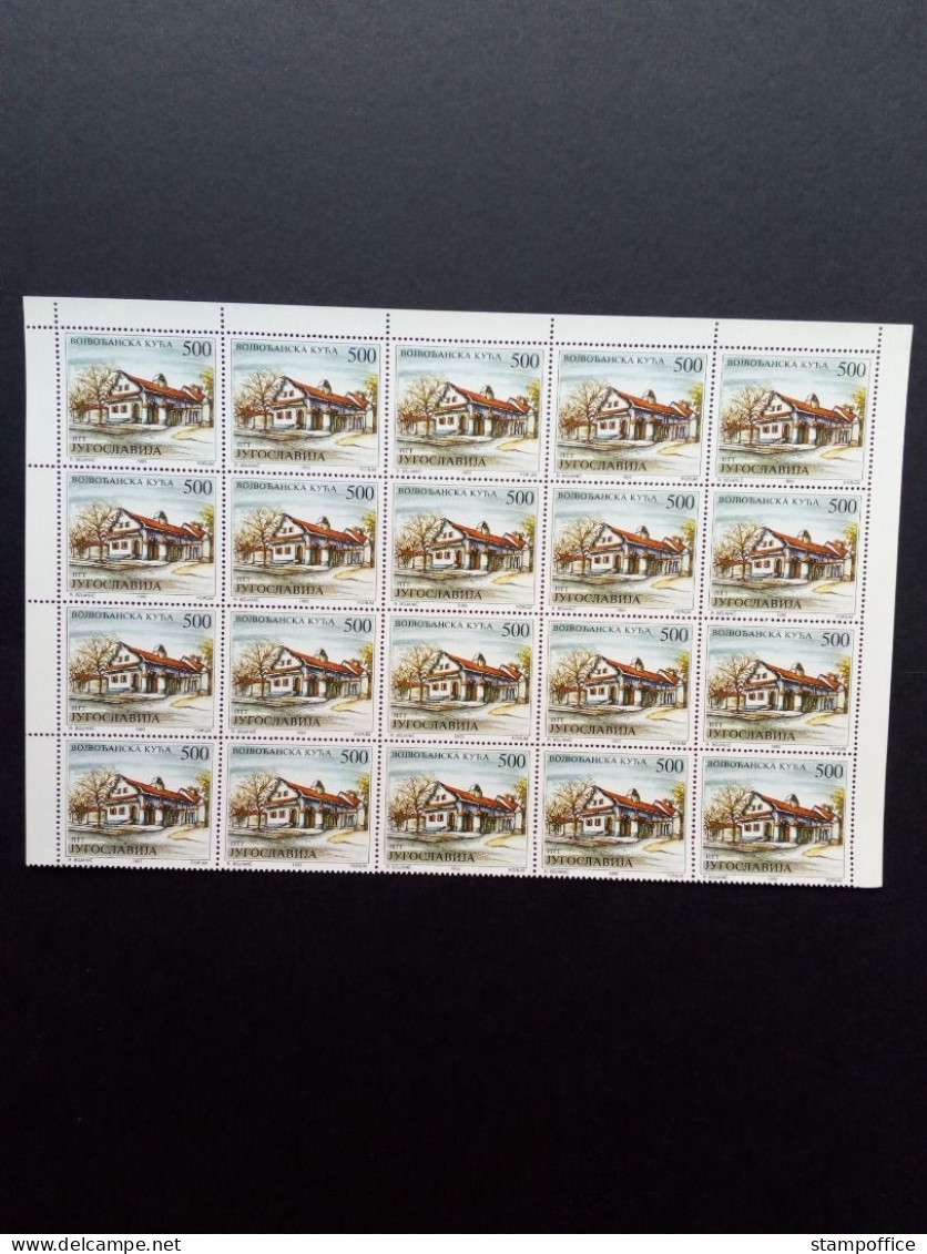 JUGOSLAWIEN MI-NR. 2574-2577 POSTFRISCH(MINT) BOGENTEIL(20) BAUERNHÄUSER 1992 - Unused Stamps