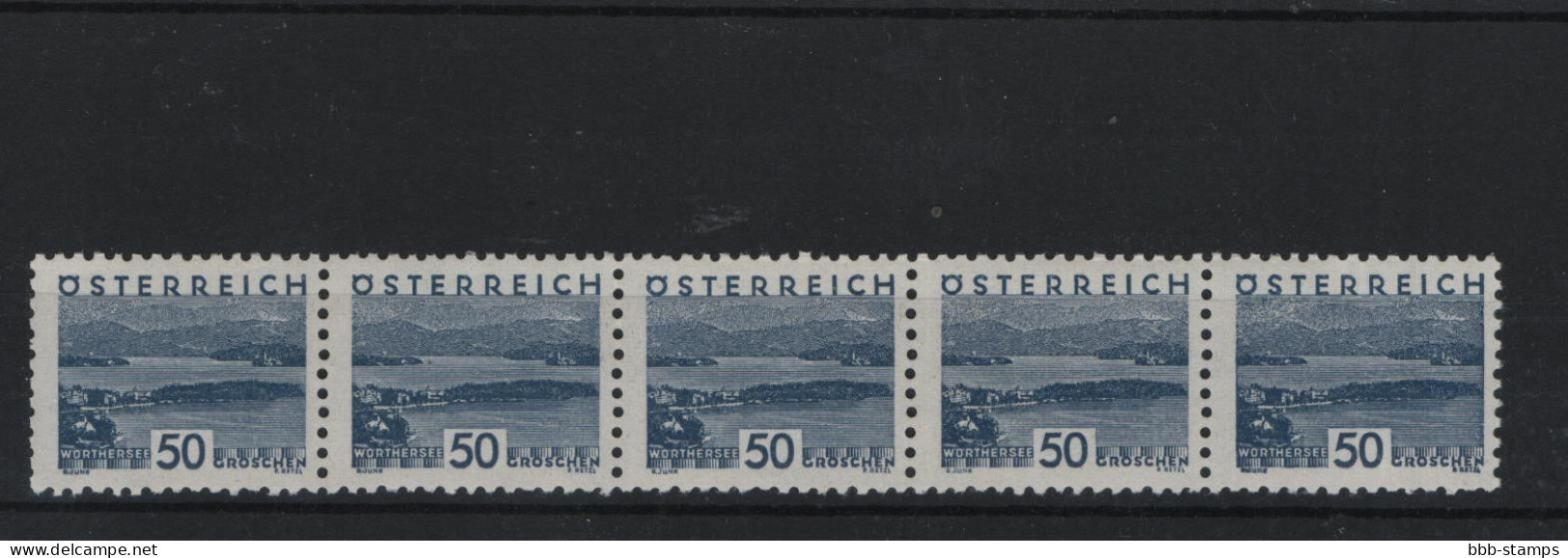 Österreich Michel Kat.Nt. Postfr/** 541 Fünfer Streifen - Unused Stamps