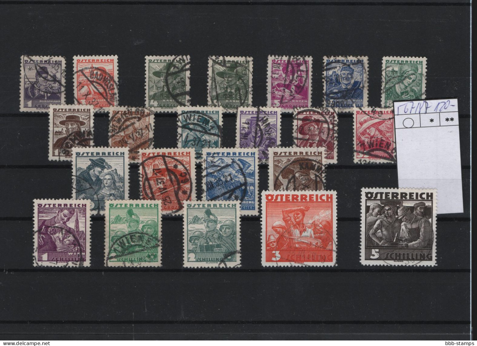 Österreich Michel Kat.Nt. Gest 567/587 - Used Stamps