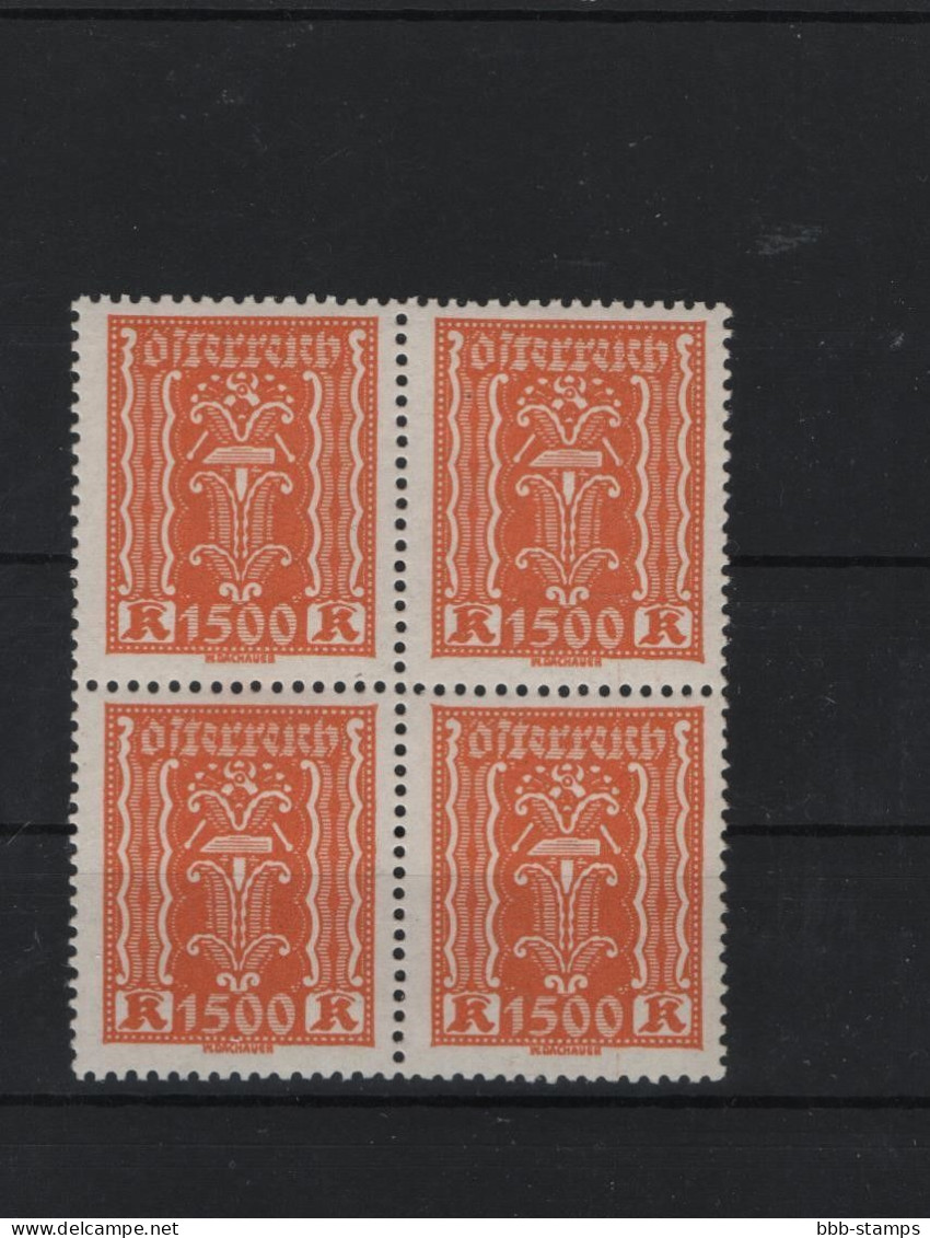 Österreich Michel Kat.Nt.  Postfr/** 393 Vierer - Unused Stamps