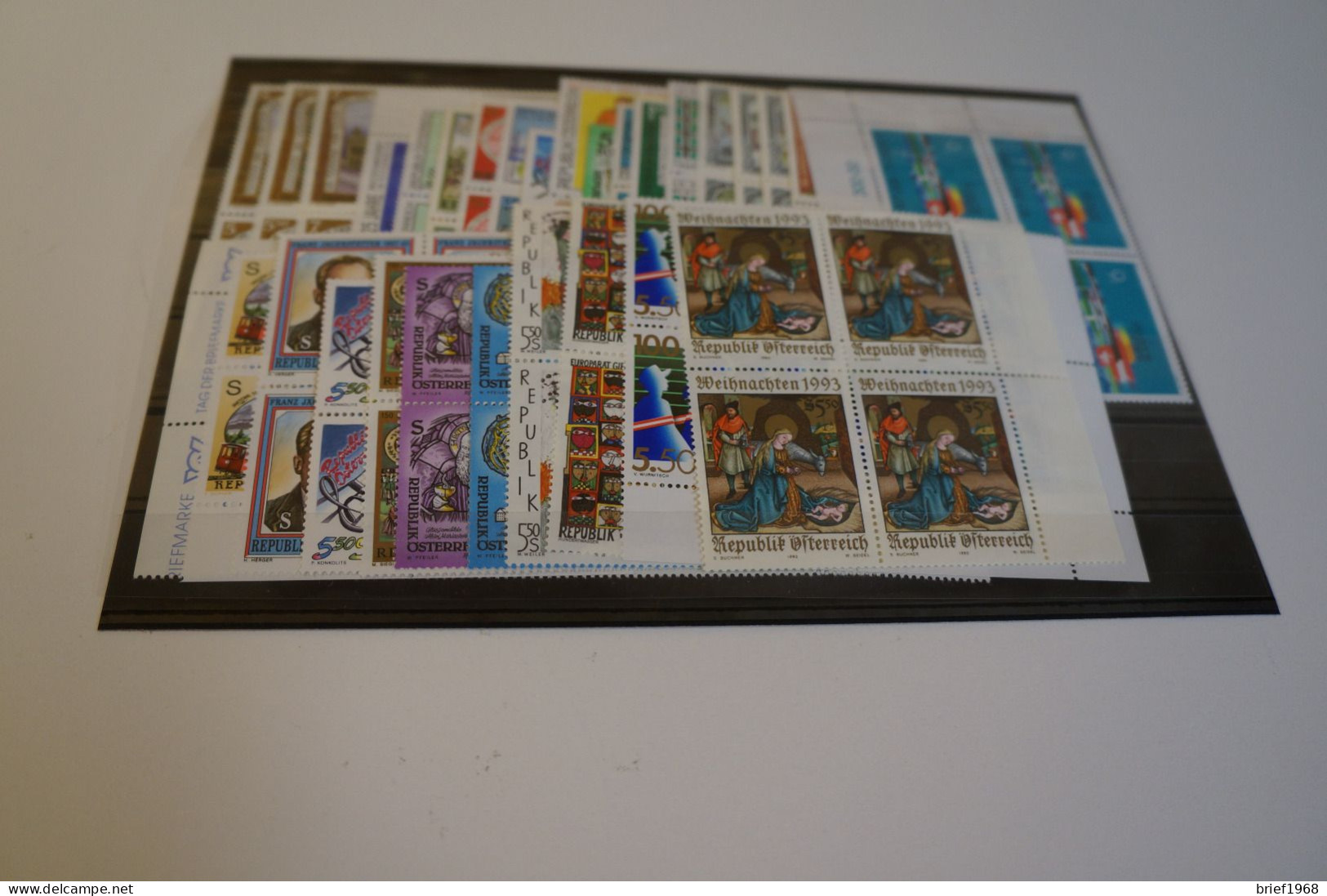 Österreich Jahrgang 1993 Postfrisch Viererblock (27870) - Volledige Jaargang