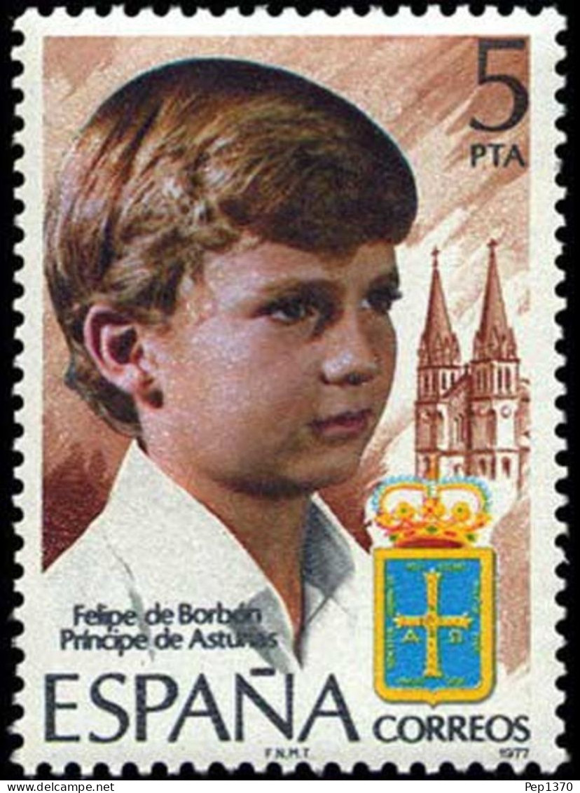 ESPAÑA 1977 - FILIPE DE BORBON PRINCIPE DE ASTURIAS - EDIFIL 2449** - Ongebruikt