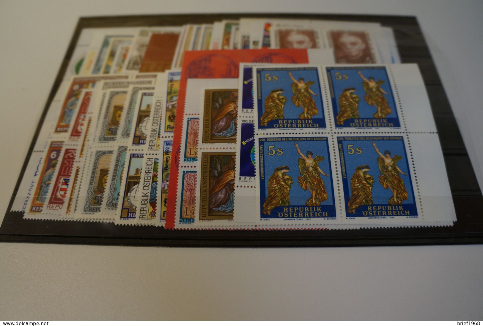 Österreich Jahrgang 1992 Postfrisch Viererblock (27869) - Volledige Jaargang