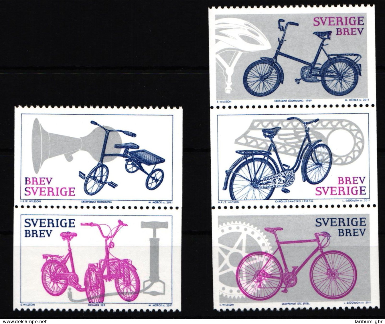 Schweden 2797–2801 Postfrisch Fahrräder #IK602 - Other & Unclassified