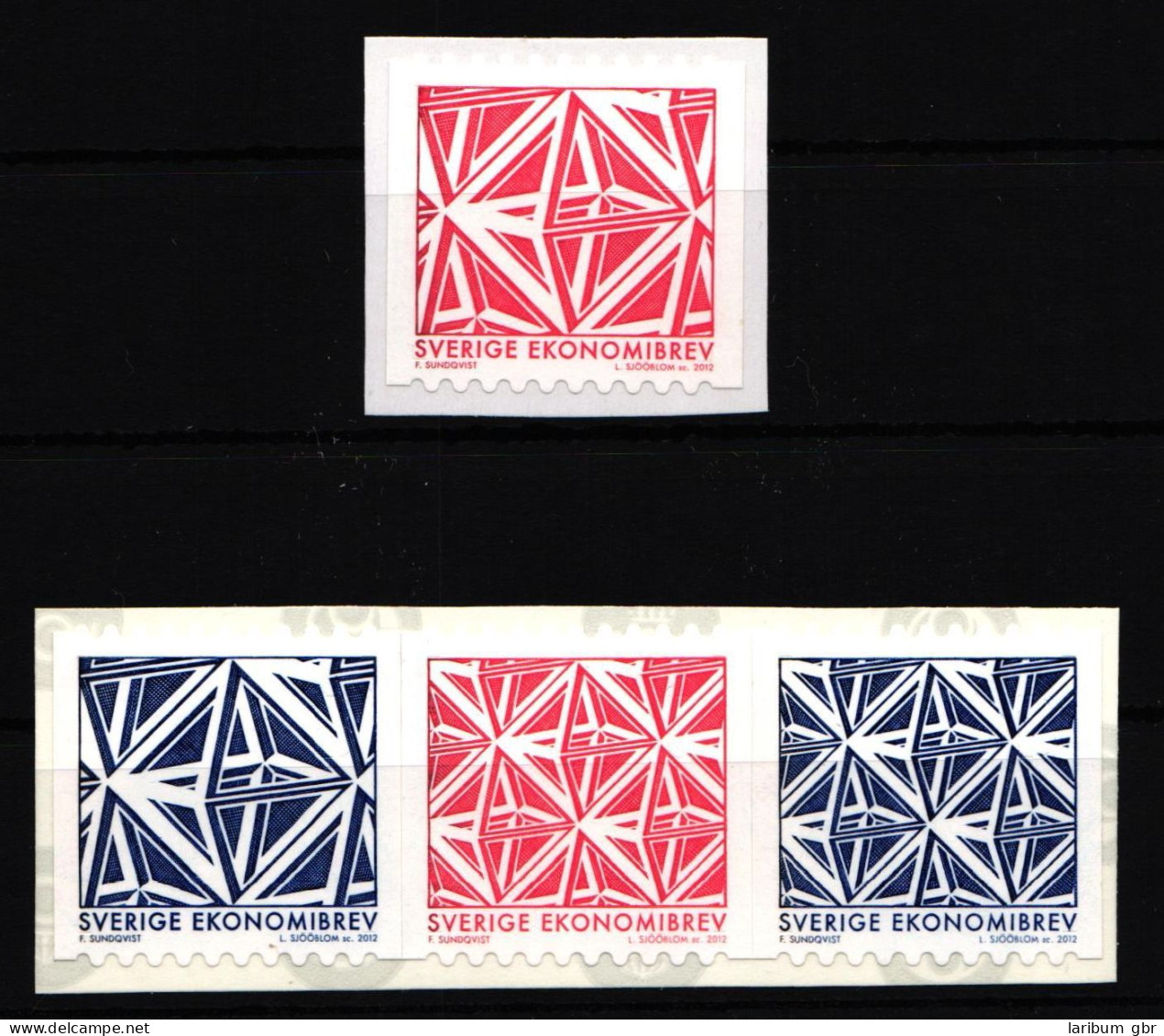 Schweden 2858-2861 Postfrisch Selbstklebend Geometrische Figuren #IK639 - Other & Unclassified