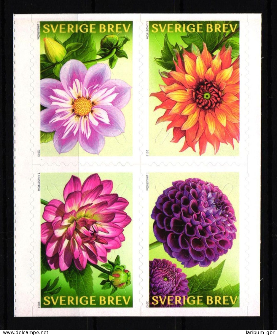 Schweden 2945-2948 Postfrisch Viererblock Selbstklebend Blumen Dahlien #IK692 - Other & Unclassified