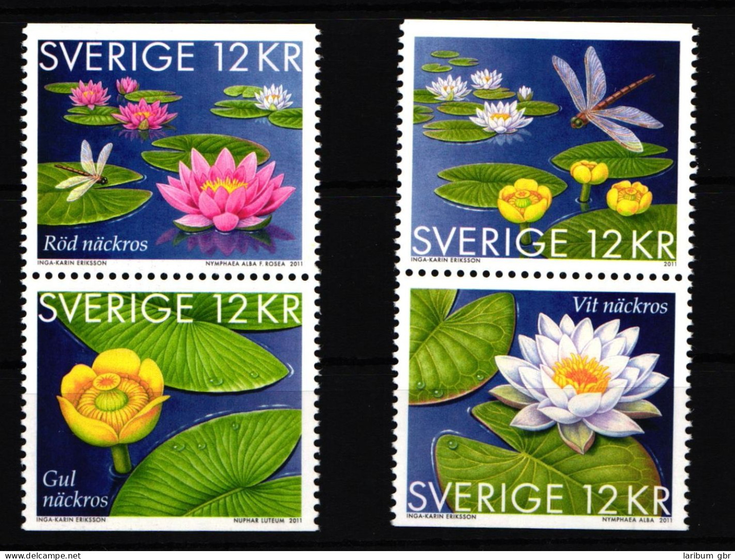 Schweden 2826–2829 Postfrisch Blumen Seerosen #IK619 - Other & Unclassified