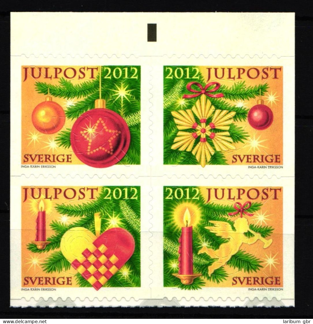 Schweden 2910-2913 Postfrisch Viererblock Weihnachten #IK671 - Other & Unclassified