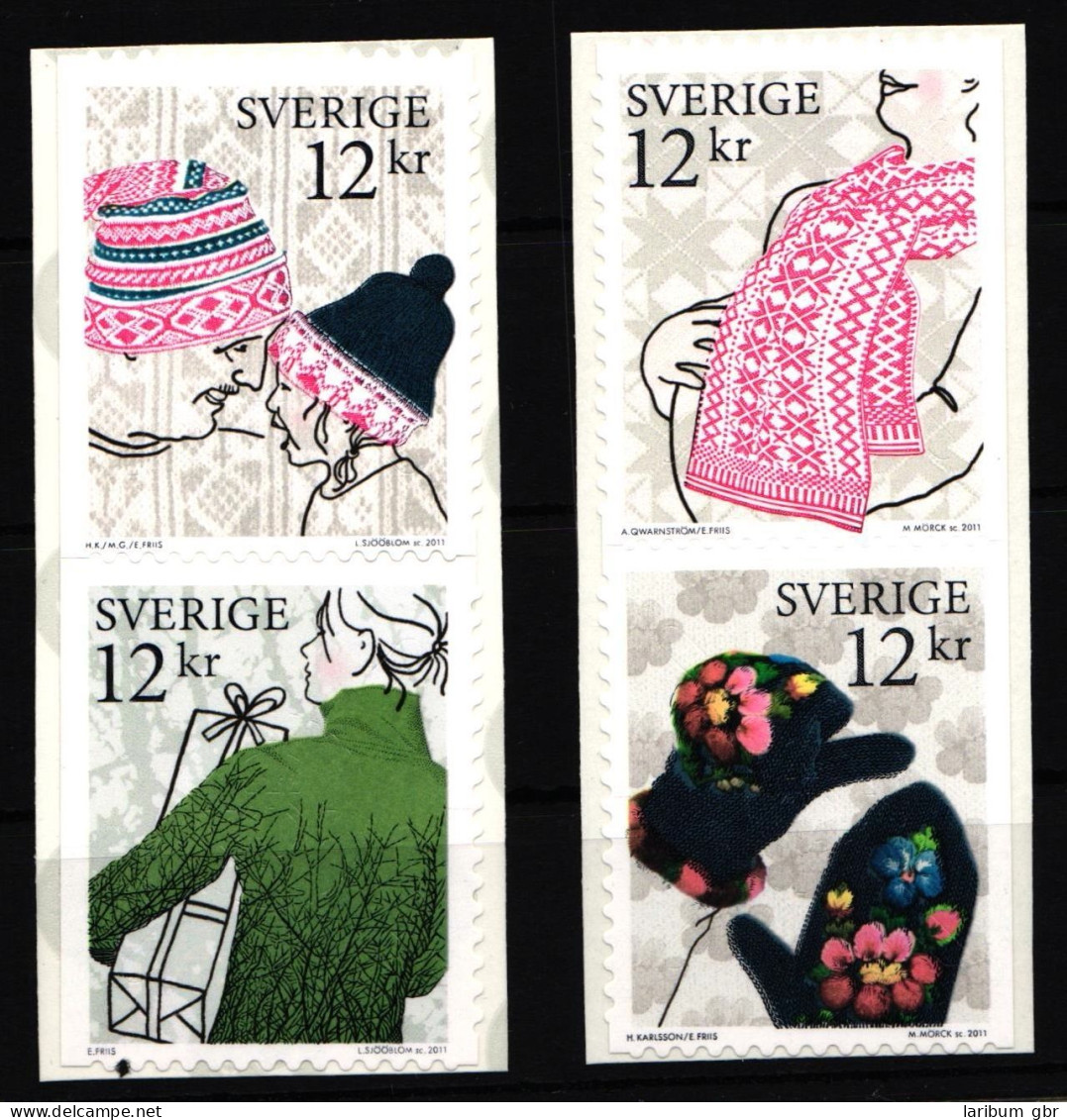 Schweden 2848-2853 Postfrisch Selbstklebend Strickwaren #IK634 - Other & Unclassified