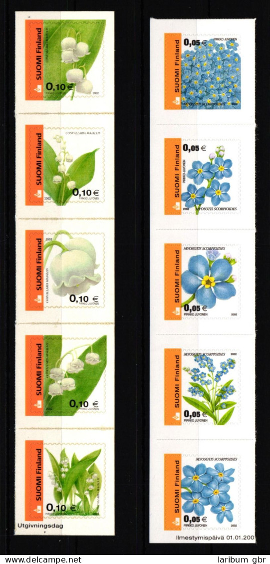 Finnland 1590 -1599 Postfrisch 2 Fünferstreifen Selbstklebend Blumen #IK807 - Otros & Sin Clasificación