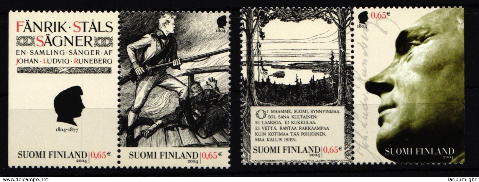 Finnland 1686-1689 Postfrisch 200. Geburtstag Von Johan Ludvig Runeberg #IK854 - Otros & Sin Clasificación