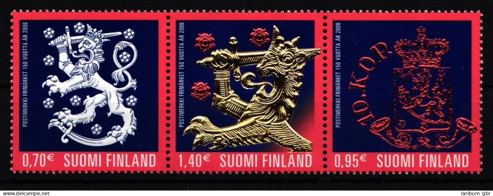 Finnland 1822-1824 Postfrisch Dreierstreifen 150 J. Finnische Briefmarken #IK931 - Andere & Zonder Classificatie