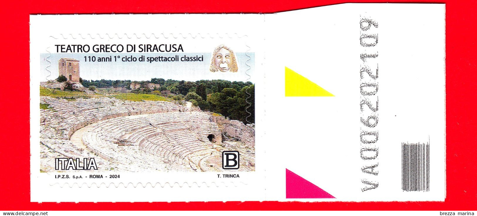 Nuovo - MNH - ITALIA - 2024 - Teatri Storici - Teatro Greco Di Siracusa, Nel 110° Primo Ciclo - B - Alfanumerico - 2021-...:  Nuovi