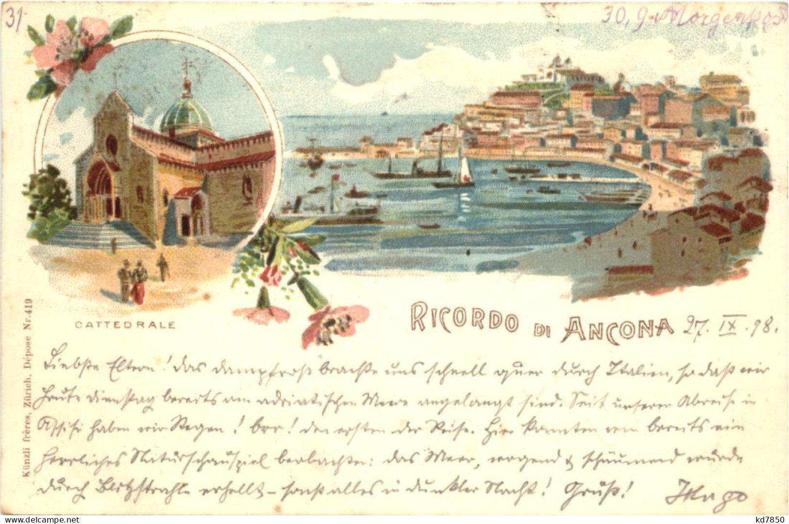 Ricordo Di Ancona - Litho - Andere & Zonder Classificatie