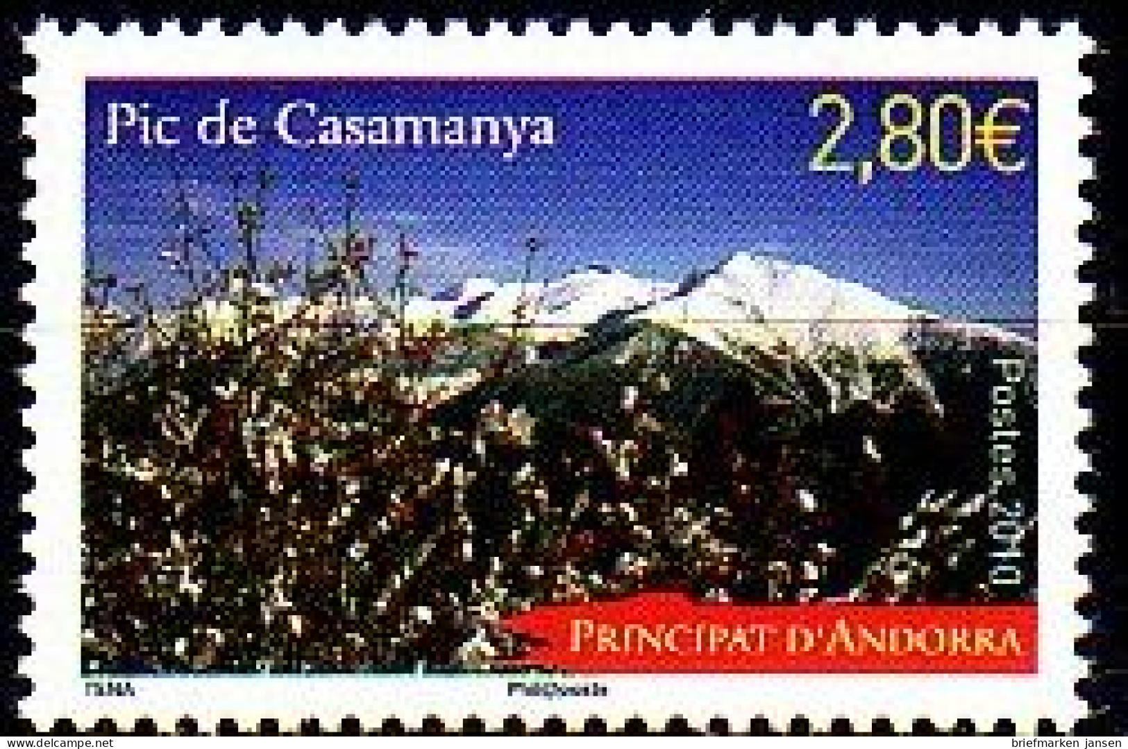 Andorra Franz Mi.Nr. 710 Landschaften, Pic De Casamanya (2,80) - Autres & Non Classés