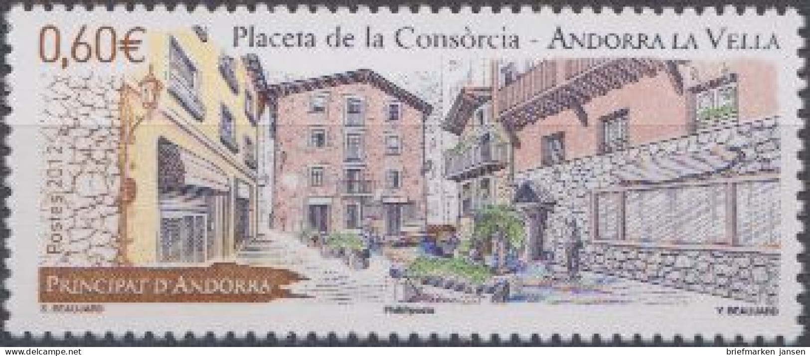 Andorra Franz Mi.Nr. 746 Tourismus: Placeta De La Consorcia (0,60) - Altri & Non Classificati